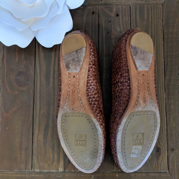 SOLD! Frye Emma Woven Ballet Flat in Cognac - Picture 7 of 7